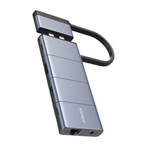 Anker PowerExpand 9-in-2 Hub Adapter für MacBook mit 85W Power Delivery, 4K@30Hz HDMI, Multifunktion USB-C, 2 USB-A 3.0 Ports, 1 Gbps Ethernet, 3.5mm Audio, SD und microSD Speicherkartenleser