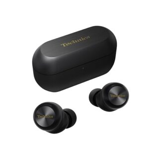 Technics EAH-AZ100E-K Kabellose Ohrhörer mit Geräuschunterdrückung, 10mm Magnetic Fluid Driver, Multipoint-Bluetooth, Voice Focus AI, Bequeme In-Ear-Kopfhörer, Schwarz