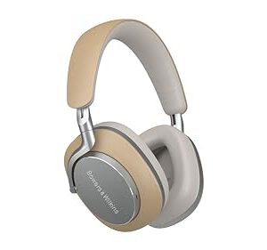 Bowers & Wilkins PX8 Flaggschiff-Over-Ear-Kopfhörer mit Geräuschunterdrückung, kabellos, Bluetooth 5.0 und Schnellladung, 30 Stunden hochauflösende Wiedergabe und integriertes Mikrofon, Beige