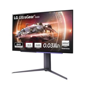 LG Electronics 27GS95QX-B.AEU UltraGear™ Gaming OLED-Monitor 27" (67,32cm), 2560 x 1440, 16:9, 0,03ms GtG, 40 Hz, HDR10, NVIDIA G-Sync™, AMD FreeSync™ - Schwarz
