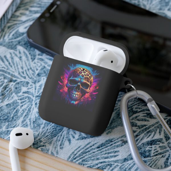 Knallige Totenkopf-AirPods-Hülle – Stylisches, schützendes Accessoire für Musikliebhaber – Bild 7