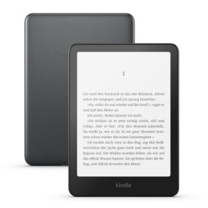 Amazon Kindle Paperwhite Signature Edition (32 GB) – Unser schnellster Kindle, mit Frontlicht mit automatischer Anpassung, kabellosem Aufladen und wochenlanger Akkulaufzeit – schwarz metallic