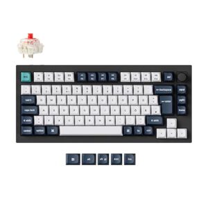 Keychron Q1 Max QMK Benutzerdefinierte mechanische Tastatur, deutsches DE ISO-Layout, Hot-Swap-fähiger programmierbarer Vollmetallknopf mit rotem Gateron-Schalter, 2,4 GHz/Bluetooth-Gaming-Tastatur
