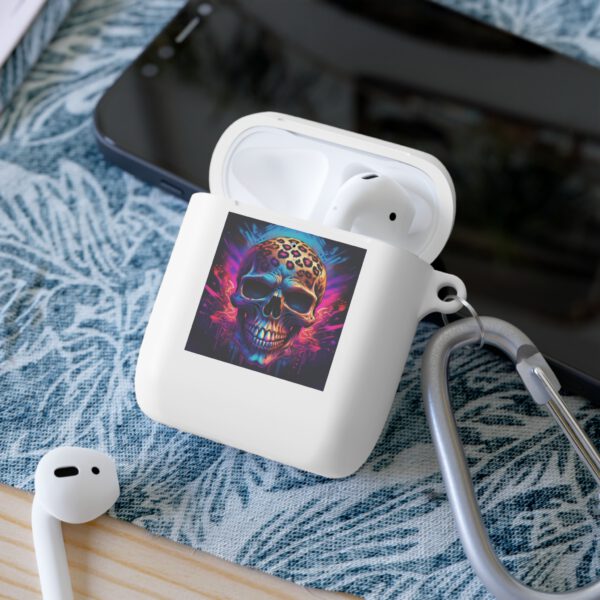 Knallige Totenkopf-AirPods-Hülle – Stylisches, schützendes Accessoire für Musikliebhaber – Bild 3