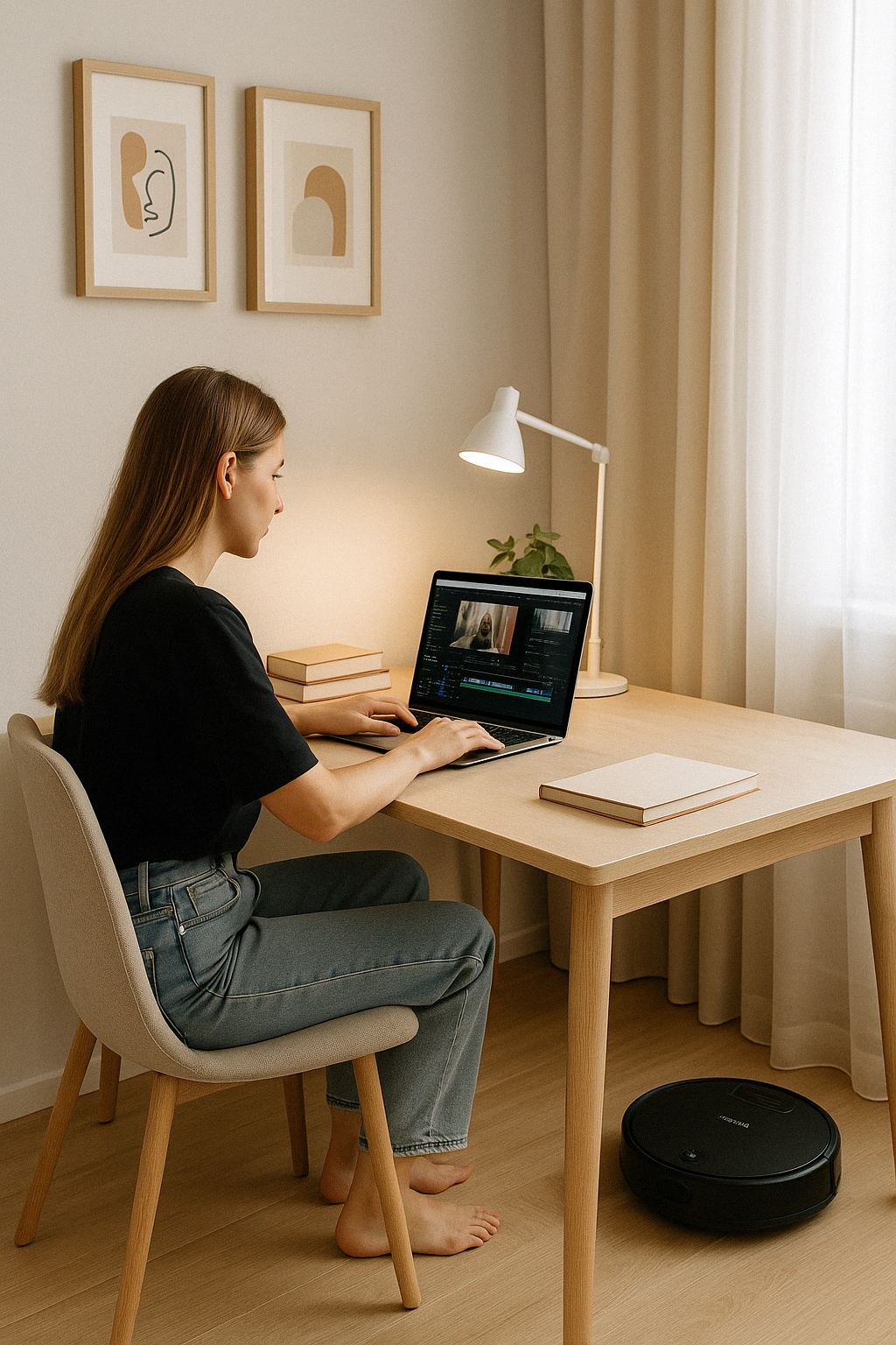 Lena bei der Arbeit – AIRROBO fährt