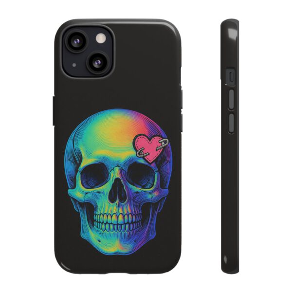 Colorful Skull Phone Case, Gothic Aesthetic Accessory, Unique Gift for Him/Her, Edgy Art Design, Trendy Cell Phone Cover