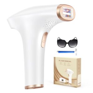 Haarlosy IPL Geräte Haarentfernung Laser - Schmerzfreie Haarentfernungsgerät mit 3 Erweiterte Funktionen HR/SC/RA, 9 Stufen, 999,900 Blitzen zu Hause für Frauen, Männer, Achseln, Bikini, Beine, Körper